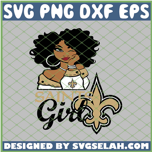 New Orleans Saints Girl SVG PNG DXF EPS 1