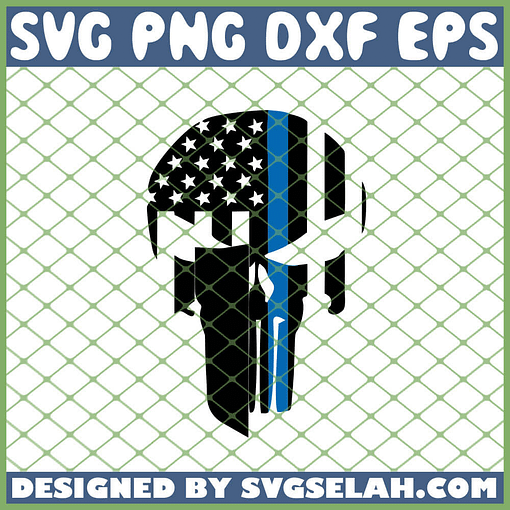 Punisher Blue Line SVG PNG DXF EPS 1