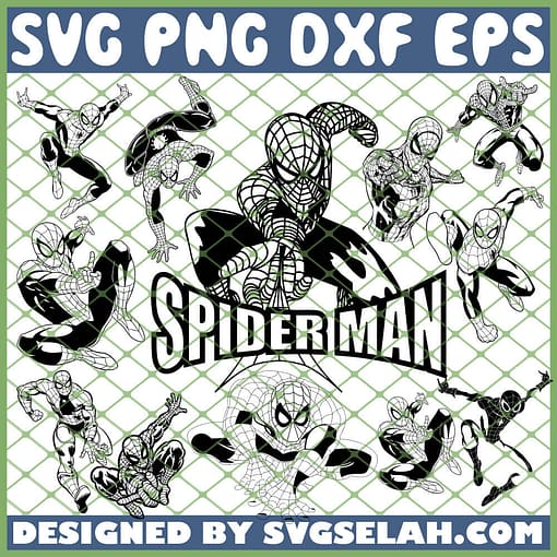 Spiderman Outline SVG PNG DXF EPS 1