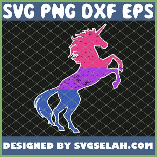 Bisexual Pride Flag Unicorn Lgbt Bi Pride Flag SVG PNG DXF EPS 1