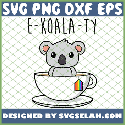 E Koala Ty Rainbow Flag Koala Pun Cute Gay Pride Lgbt SVG PNG DXF EPS 1