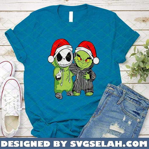 Baby Grinch And Jack Skellington Christmas 2