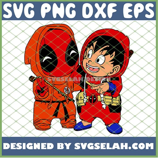 Baby Deadpool And Son Goku Costume SVG PNG DXF EPS 1