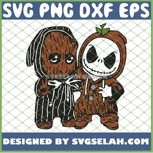 Baby Groot And Jack Skellington Costume SVG PNG DXF EPS 1