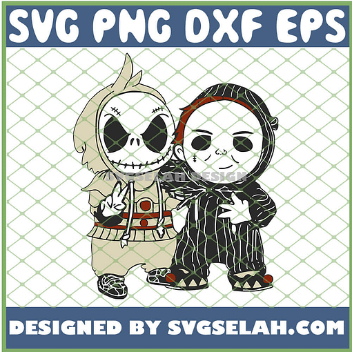 Baby Michael Myers And Jack Skellington Costume SVG PNG DXF EPS 1