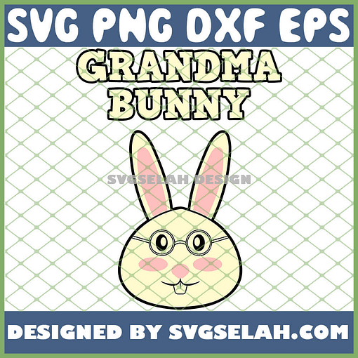 Easter Family Grandma Bunny SVG PNG DXF EPS 1