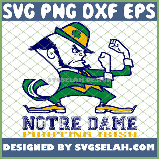 Notre Dame Leprechaun Fighting Irish Logo SVG PNG DXF EPS 1