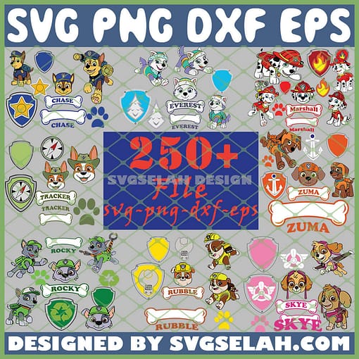 Paw Patrol SVG Bundle SVG PNG DXF EPS 1