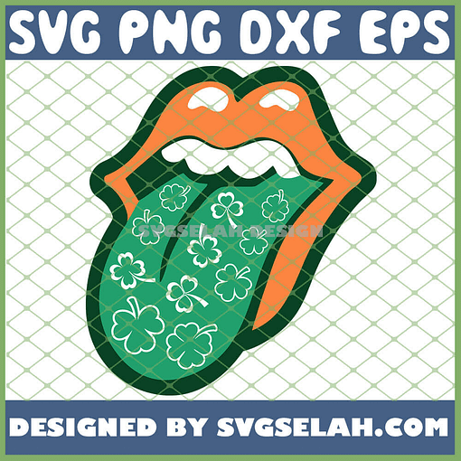 The Rolling Stones Tongue And Lip St PatrickS Day 2021 SVG PNG DXF EPS 1