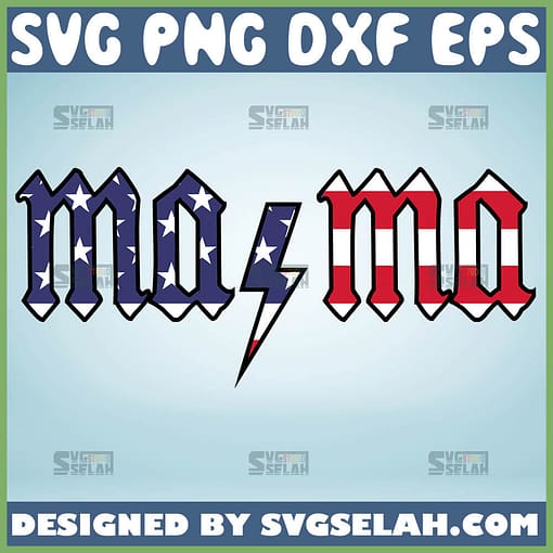 Acdc Mama Svg Acdc American Flag Svg 1