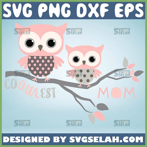 Coolest Mom And Baby Owl Svg Mama Bird Mom Svg 1