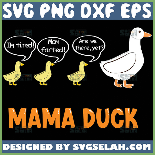 Mama Duck Svg Duck And Baby Ducklings Svg Funny Ducks In A Row Svg 1