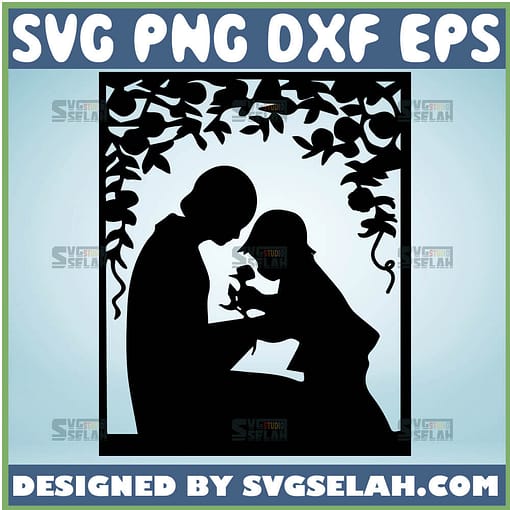 Mother And Baby Silhouette Svg Mother And Daughter Svg 1