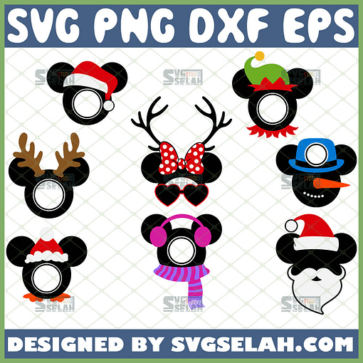 Mickey Mouse Monogram Svg Files For Disney Character Christmas Ornaments 1 