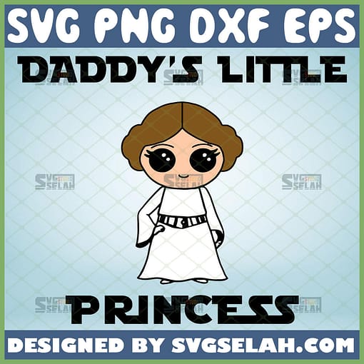 daddys little princess star wars svg baby onesie for girl princess leia svg 1 