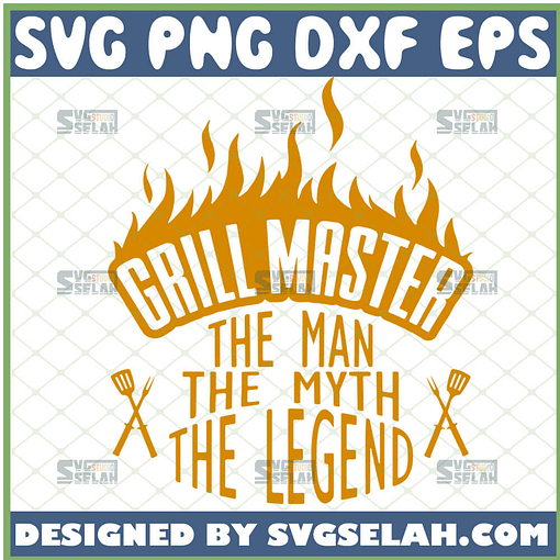 grill master the man the myth the legend svg fathers day chef apron gift ideas diy cooking lover svg 1 