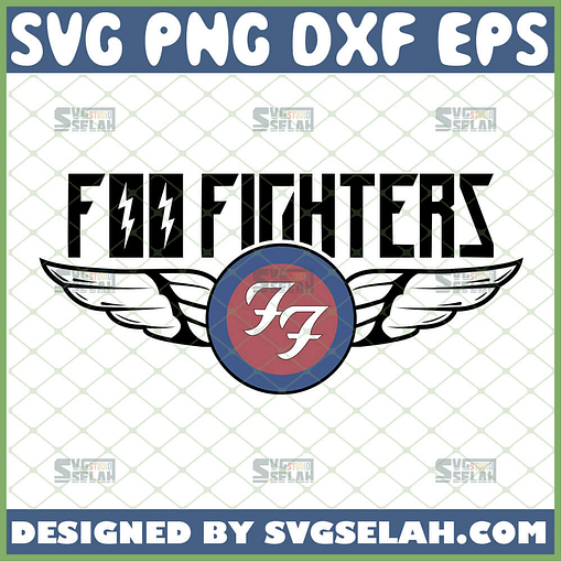 foo fighters svg american rock band logo with wings dave grohl inspired