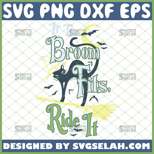 if the broom fits ride it svg halloween crafts
