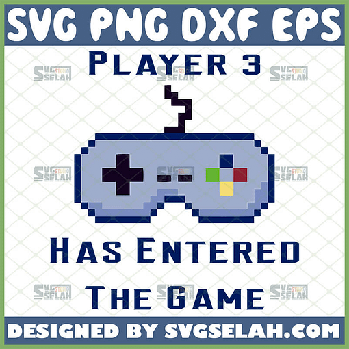 player 3 has entered the game svg funny baby onesie gifts