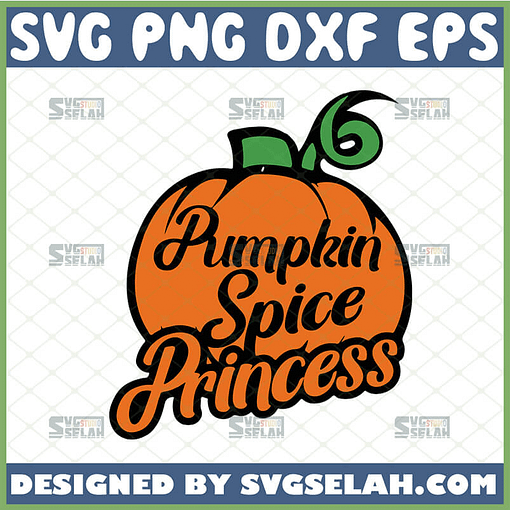 pumpkin spice princess svg