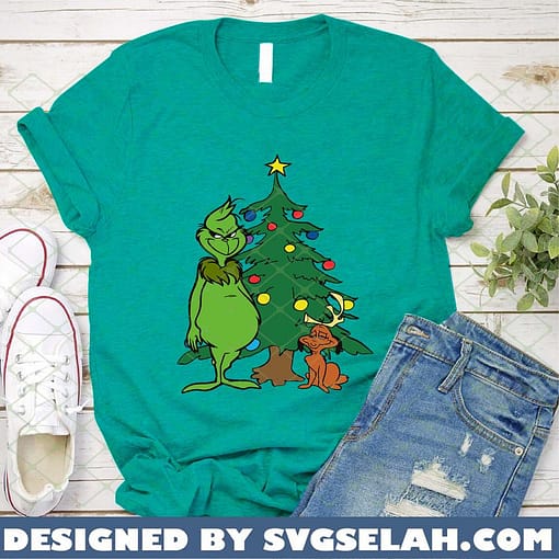Grinch and Max Christmas Tree SVG 2