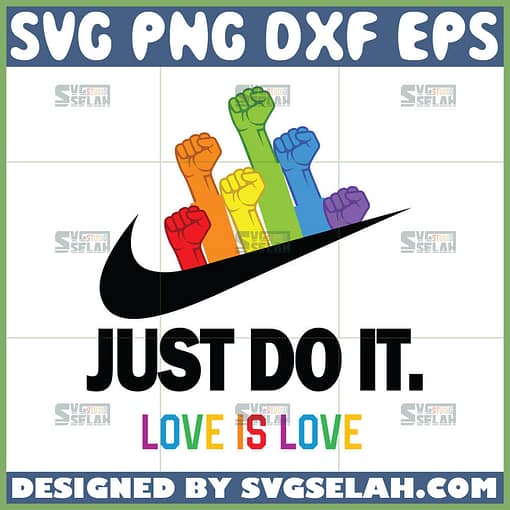 just do it love is love svg lgbt nike logo svg