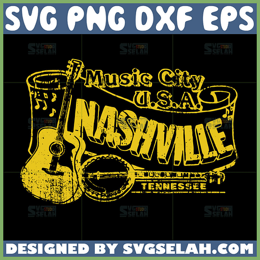 music city nashville svg tennessee band svg country music svg