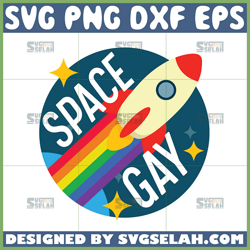 space gay rainbow svg