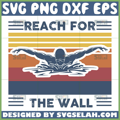 swimming reach for the wall vintage svg