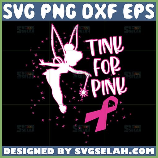 tink for pink svg tinker fairy breast cancer awareness svg