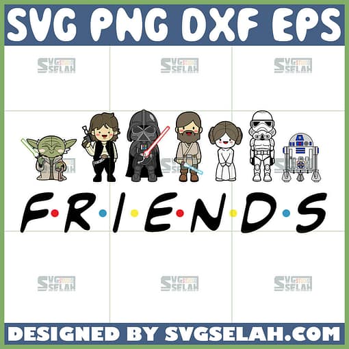 star wars character friend theme svg