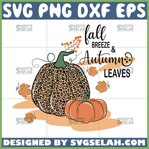 fall breeze and autumn leaves svg