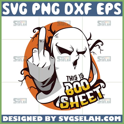 ghost flipping the bird svg ghost middle finger halloween svg this is boo sheet svg