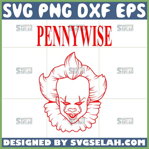 pennywise face outline svg